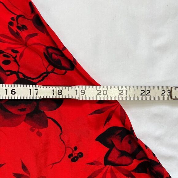 Free People Candy Pin-Up Red Floral Romper 2 S Red Dark Romantic Whimsygoth - Picture 9 of 11